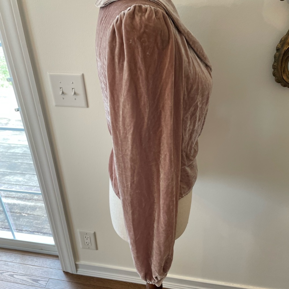 REFORMATION Anastasia Velvet Wrap Top - Picture 11 of 16